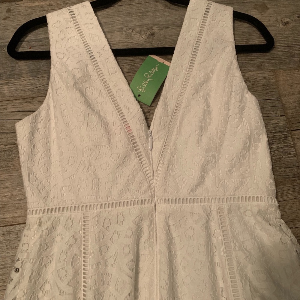 Oyster Shell Lace Lilly Pulitzer Dress Size 2 - Picture 5 of 5
